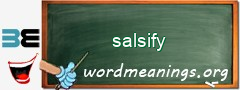 WordMeaning blackboard for salsify